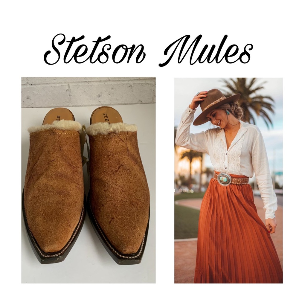 NEW STETSON COWGIRL MULES - SZ 9